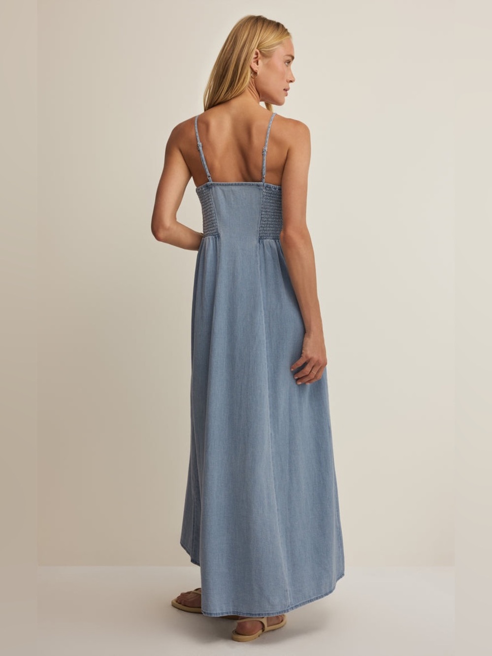 Z Supply L ANGEL EYES CHAMBRAY MIDI DRESS **NWT - Picture 2 of 4